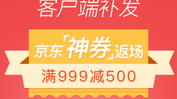 京东神券返场 满999减500