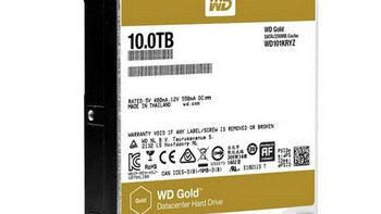 为大容量数据中心而生：WD 西部数据 推出 10TB GOLD 金盘