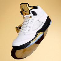 金牌驾到：NIKE 耐克 即将发售 Air Jordan 5 Retro“White/Metallic Gold” 篮球鞋