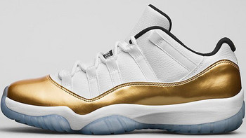  白金荣耀：NIKE 耐克 Air Jordan 11 Retro Low “White/Metallic Gold” 篮球鞋 即将发售