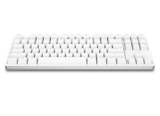 铝合金机身、白色背光：悅米 发布 MK01 87版 机械键盘