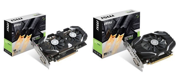 阵容强大：msi 微星 推出 GTX 1050/GTX 1050Ti 全系游戏显卡