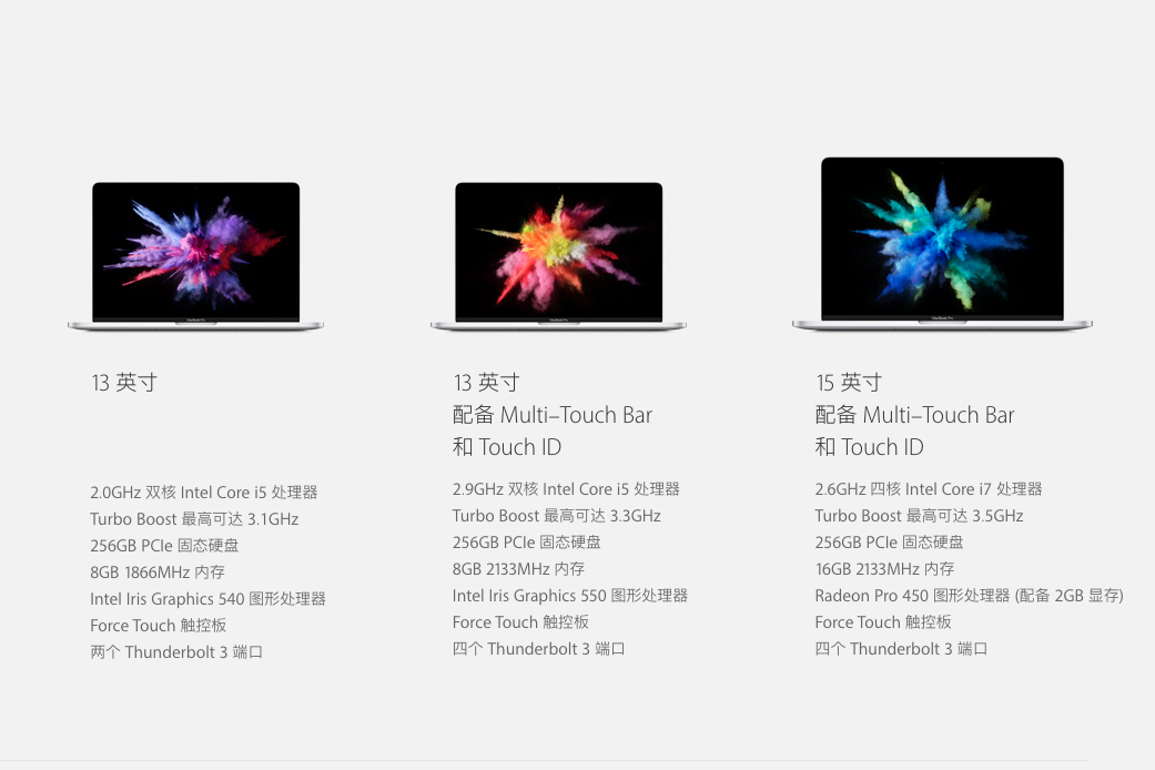 “才华横溢,一触,就买”:Apple 苹果 发布 新MacBook Pro 13 / 15笔记本电脑