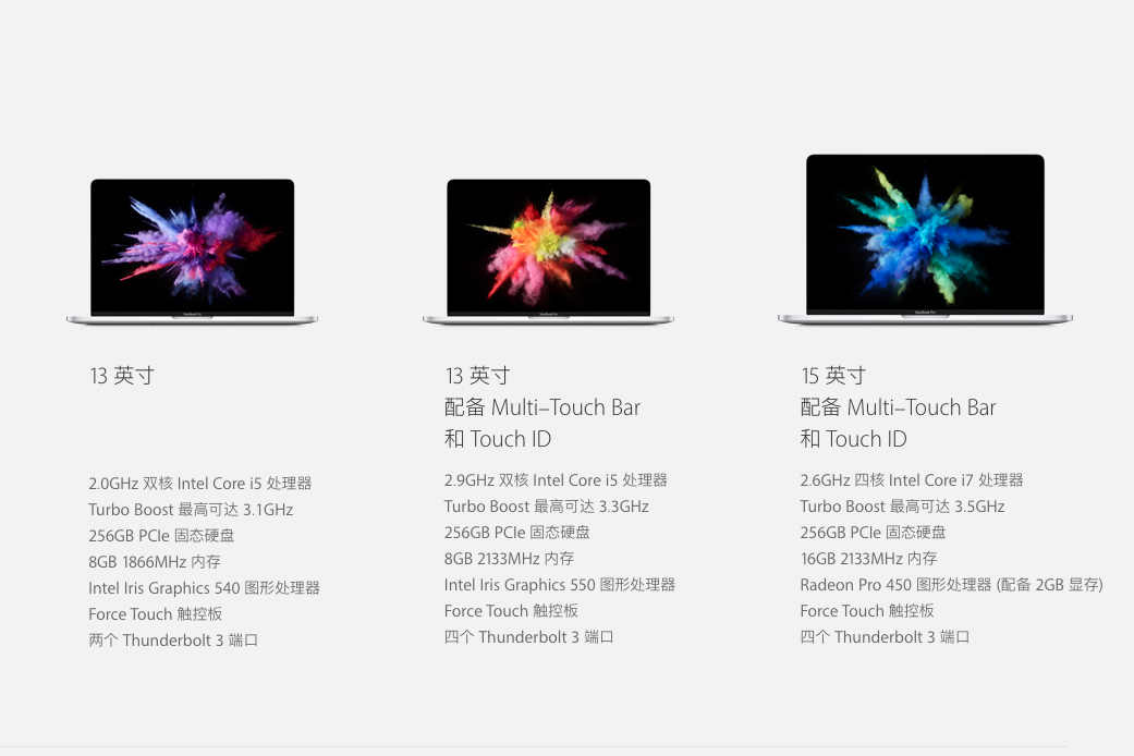 “才华横溢，一触，就买”：Apple 苹果 发布 新MacBook Pro 13 / 15笔记本电脑