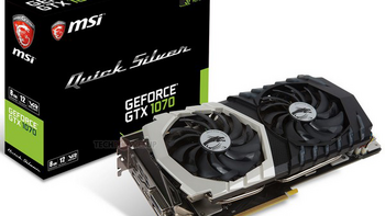 为超频而生：msi 微星 推出 GeForce GTX 1070 Quick Silver 超频显卡