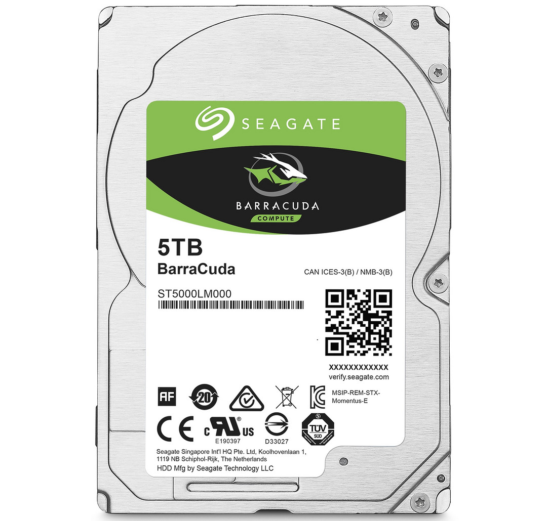 2.5in单碟1TB×5封装：SEAGATE 希捷 发布 Backup Plus 新睿品 5TB 2.5英寸移动硬盘 