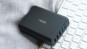 #本站首晒#五个设备,一次满足-Anker QC3.0 63W 多口充电器