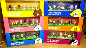 #原创新人#萌到出血：LINE FRIENDS 多造型手办套装 开箱晒单