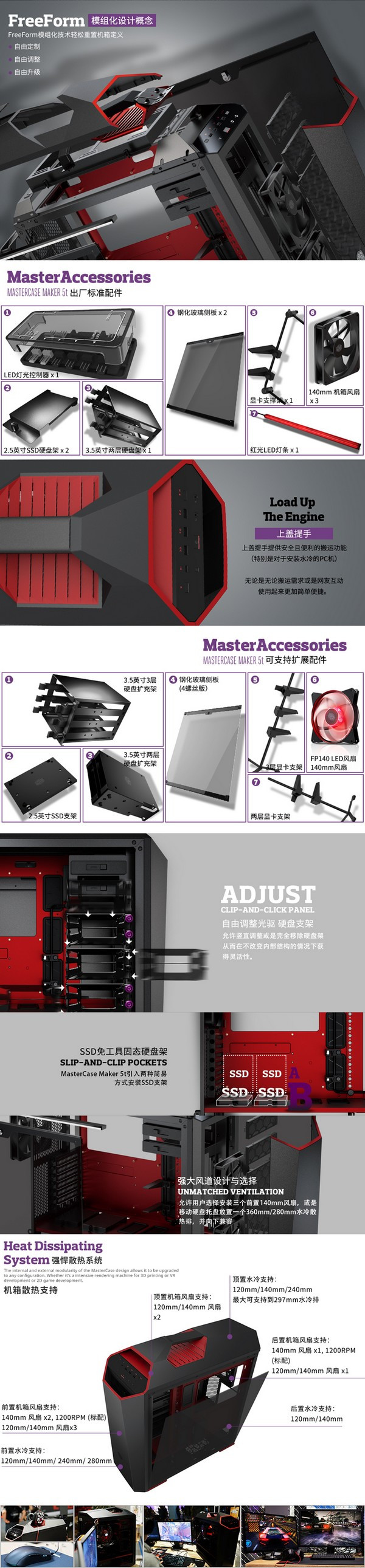 再度进化：COOLERMASTER 酷冷至尊 推出 MasterCase Maker 5T 模组化中塔式机箱