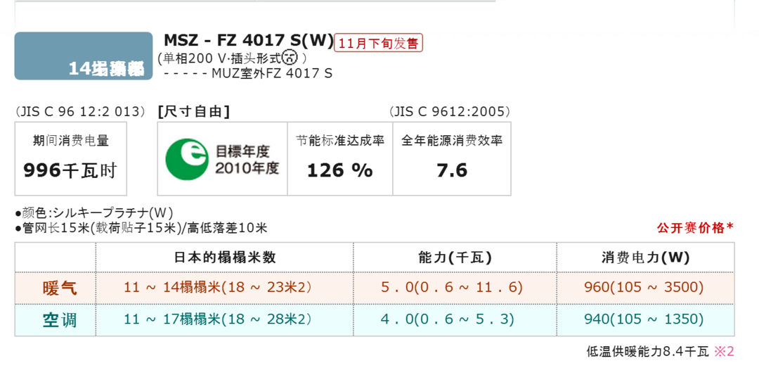 精确感知室内人体温度：MITSUBISHI ELECTRIC 三菱电机 推出 2017升级款雾峰FZ系列空调