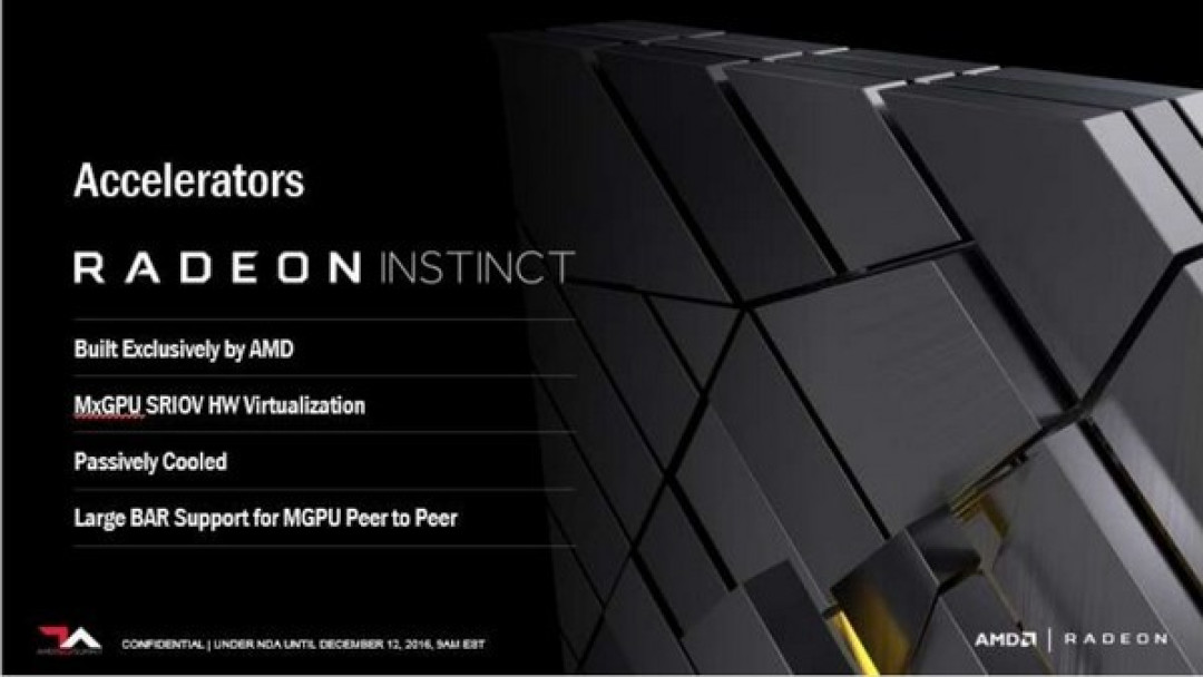 专注人工智能:AMD 推出 Radeon Instinct系列 MI6/MI8和MI25加速卡