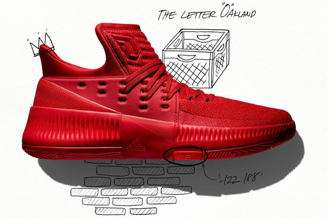 自由独特的系带设计:adidas 阿迪达斯 发布 Dame 3 签名篮球鞋