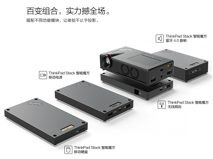 配件自由组合：ThinkPad Stack 智能魔方 新添 微型投影仪模块