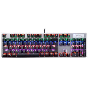 HYUNDAI 现代 MK260 黑色青轴 机械键盘 开箱