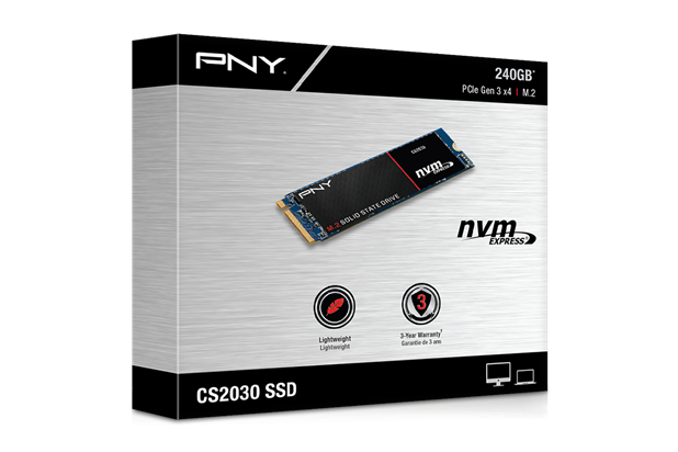 群联高级主控+MLC颗粒：PNY 必恩威 发布 CS2030 系列 M.2固态硬盘