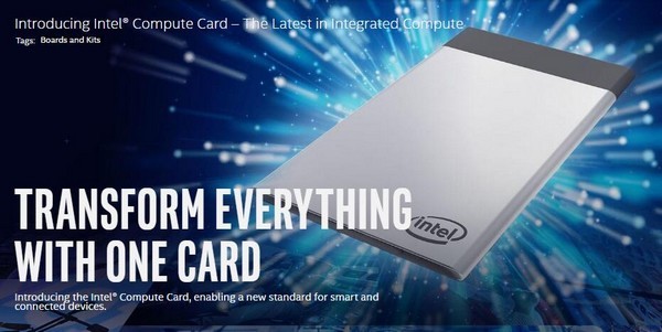 这真不是银行卡：intel 英特尔 发布 Compute Card 物联网超迷你电脑