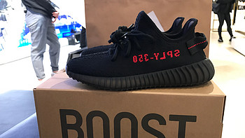 #原创新人# 首签首中！yeezy 350v2全黑经典红黑配完美开箱！