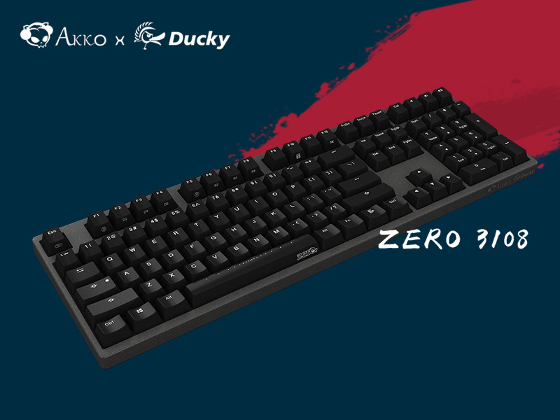 全新配色+ABS二色成型键帽：Akko X Ducky 发布 ZERO 3108 金砂黑 机械键盘