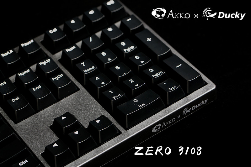 全新配色+ABS二色成型键帽：Akko X Ducky 发布 ZERO 3108 金砂黑 机械键盘