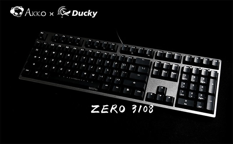 全新配色+ABS二色成型键帽：Akko X Ducky 发布 ZERO 3108 金砂黑 机械键盘