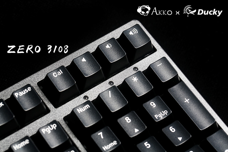 全新配色+ABS二色成型键帽：Akko X Ducky 发布 ZERO 3108 金砂黑 机械键盘