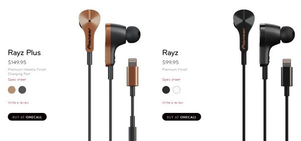 “智能噪声消除”：Pioneer 先锋 推出 Rayz、Rayz Plus 耳机