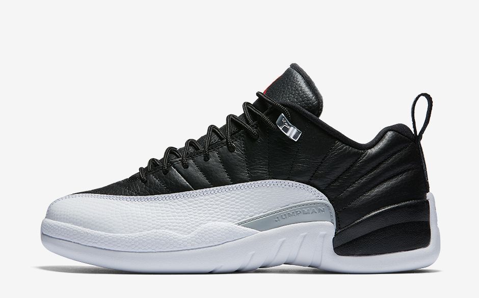 经典黑白配：NIKE 耐克 即将推出 AIR JORDAN 12 RETRO LOW “PLAYOFF” 篮球鞋