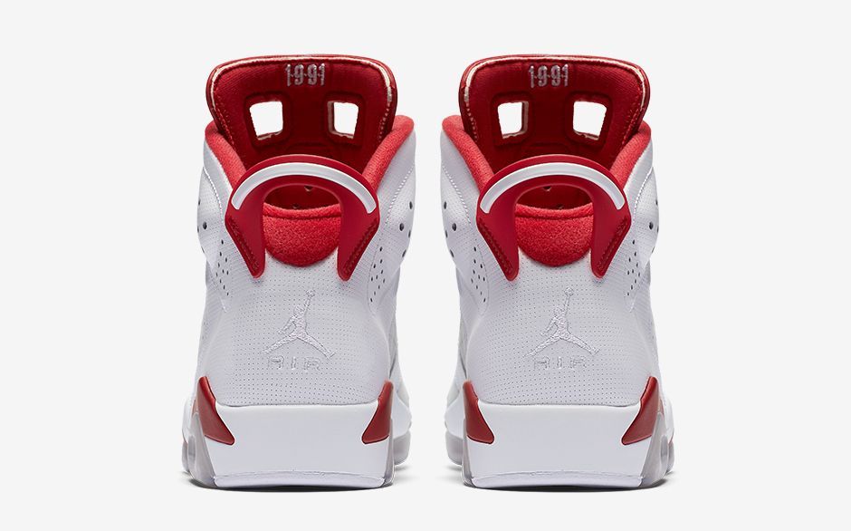 乔神、保罗上脚：NIKE 耐克 即将推出 AIR JORDAN 6 RETRO “ALTERNATE 91” 篮球鞋