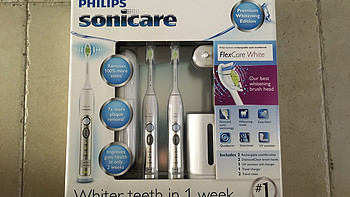 它要陪你一生：Philips 飞利浦 Sonicare FlexCare 声波美白电动牙刷套装 2支装