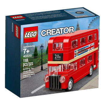 英伦红色双层巴士lego40220