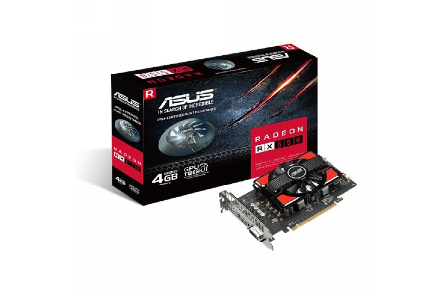 精巧网游小卡:ASUS 华硕 和 DATALAND 迪兰恒进 推出 RX 550 非公版显卡
