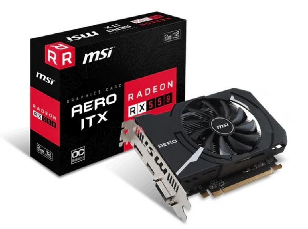 迷你免插电:msi 微星 推出 RX 550 AERO ITX 2G OC 显卡