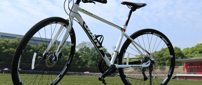 晒晒通勤车giant捷安特fcr5100平把公路车