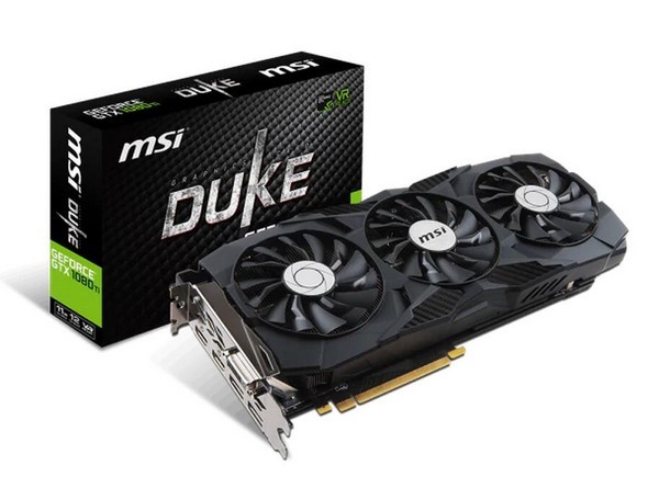 暗黑TriFrozr 3X三风扇：msi 微星 推出 GTX 1080 Ti DUKE 闇黑龙爵 非公版显卡