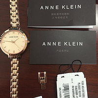 #原创新人#Anne Klein 安妮·克莱因女式玫瑰金手镯手表AK-1446RGRG 开箱