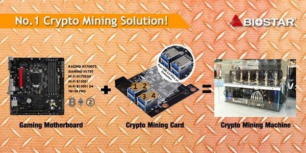 支持8路并行：BIOSTAR 映泰 发布 Crypto Mining Card 挖矿扩展卡