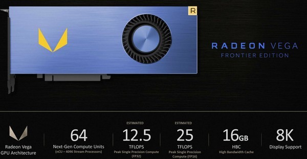 Vega 架构+HBM2显存：AMD 发布 Radeon Vega Frontier Edition 专业计算卡