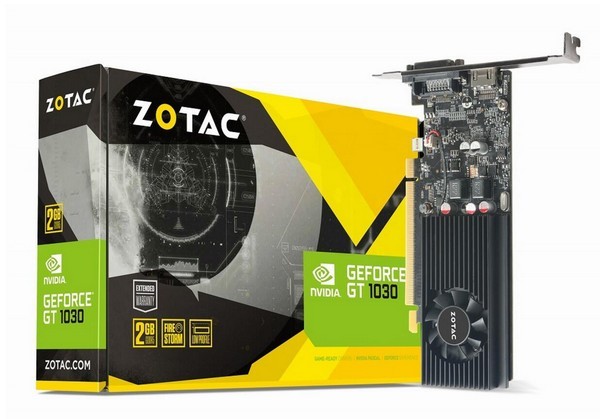 针对网游平台：ZOTAC 索泰 推出 GT 1030 雷霆版 和 LP超薄刀卡