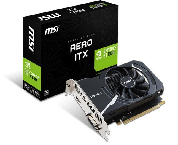 HTPC/ITX福音：msi 微星发布GT 1030 AERO ITX 2G OC 和GT 1030 2G LP