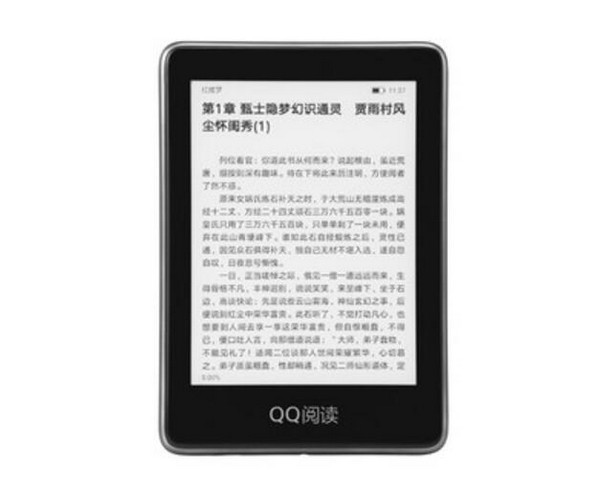 6英寸2.5D触摸屏：Tencent 腾讯 QQ阅读 发布 首款 电子书阅读器