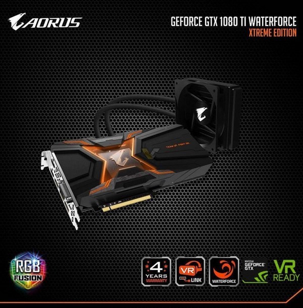 水冷压制高温：GIGABYTE 技嘉 发布 两款“AORUS 猎鹰” GTX 1080 Ti WaterForce Xtreme Edition 显卡