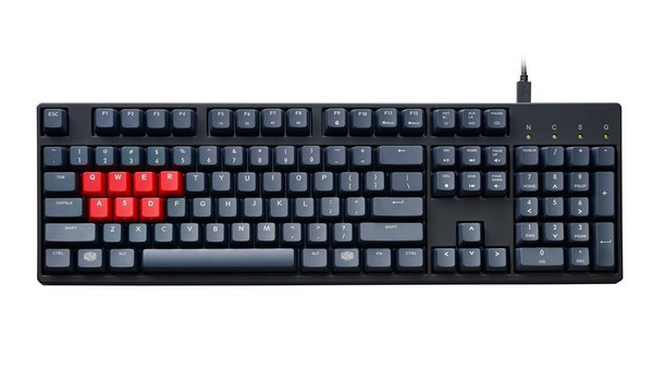 PBT键帽带来的坚实手感：COOLER MASTER 酷冷至尊 推出 “烈焰枪”MasterKeys PBT 系列 机械键盘