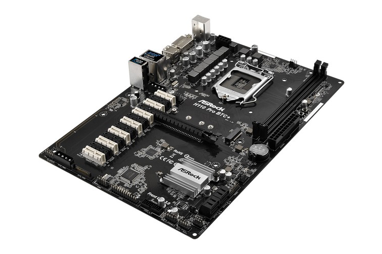 13路火力全开：ASRock 华擎 发布 H110 Pro BTC+ 专业挖矿主板