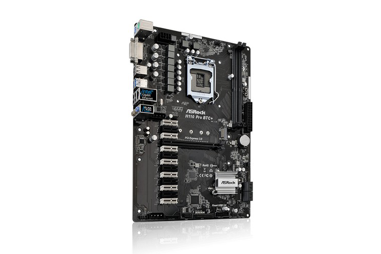 13路火力全开：ASRock 华擎 发布 H110 Pro BTC+ 专业挖矿主板