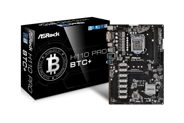 13路火力全开：ASRock 华擎 发布 H110 Pro BTC+ 专业挖矿主板