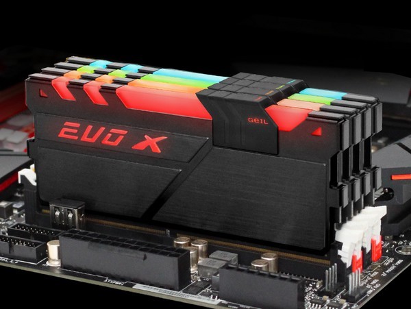 针对X299/Ryzen高端平台：GEIL 金邦 发布 新款 EVO X RGB 幻彩 DDR4 内存