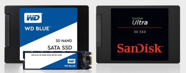 采用64层3D TLC：WD 西部数据 发布 WD Blue 3D 和 SanDisk Ultra 3D系列 固态硬盘