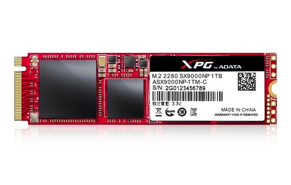 2.8G/S读取：ADATA 威刚 发布 XPG SX9000 旗舰级 M.2 SSD固态硬盘