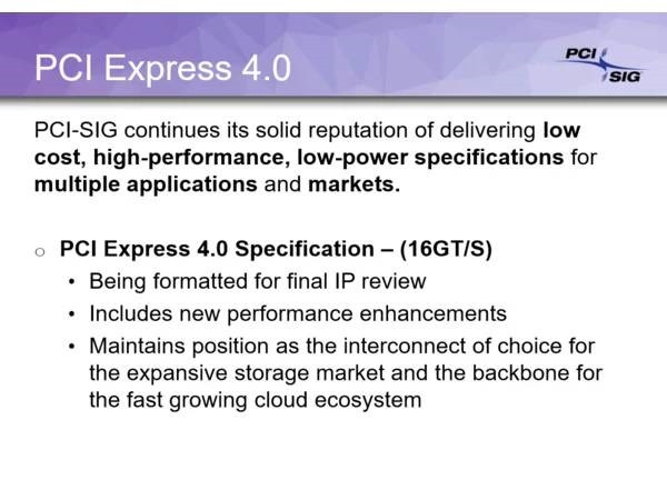 比PCIE 3.0带宽翻倍：PCIe 4.0技术规格 正式发布