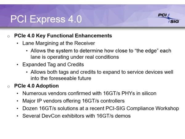 比PCIE 3.0带宽翻倍:PCIe 4.0技术规格 正式发布